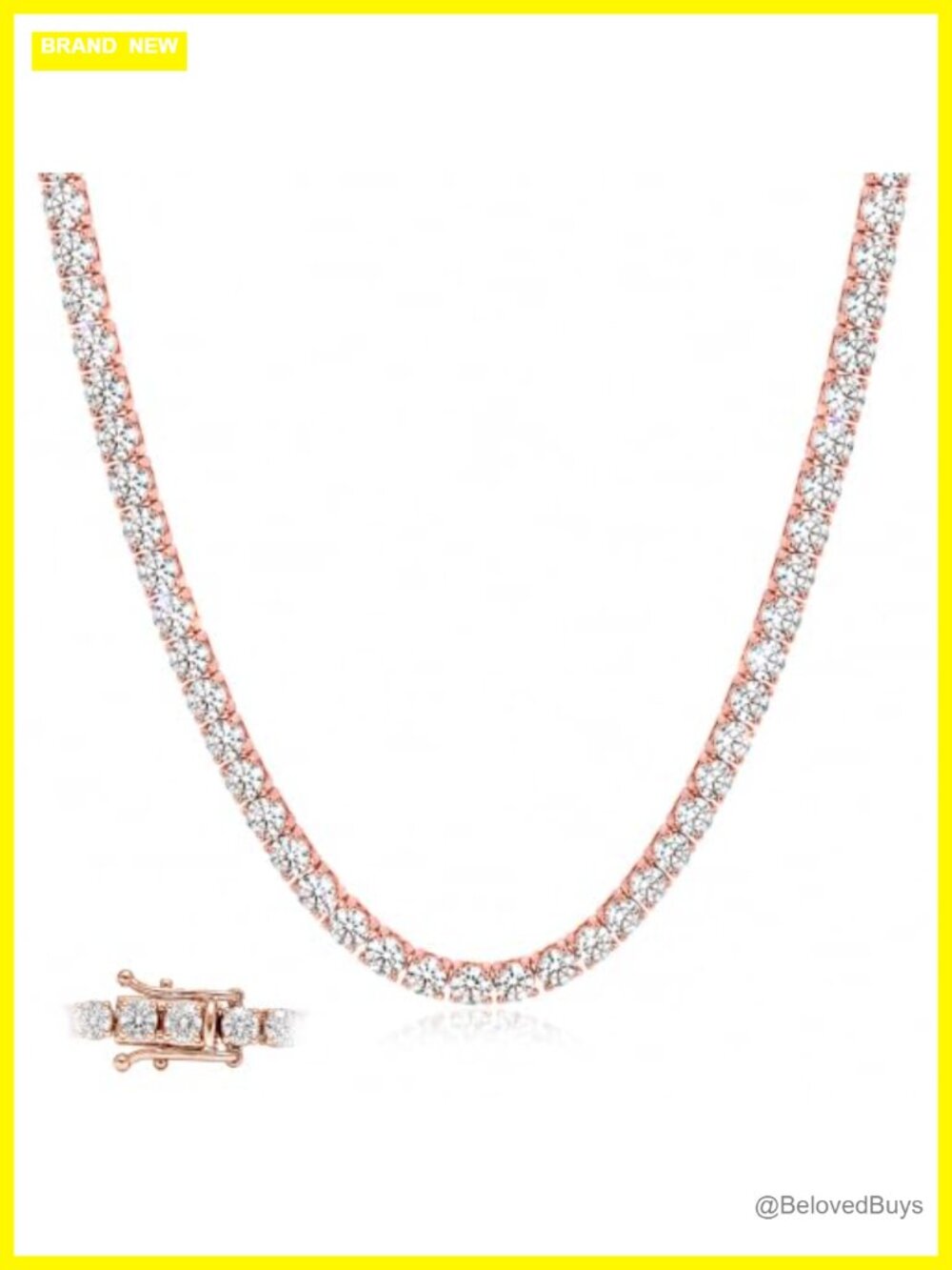 Moissanite Tennis Necklace 925 Sterling Silver VVS1 Chain Gift